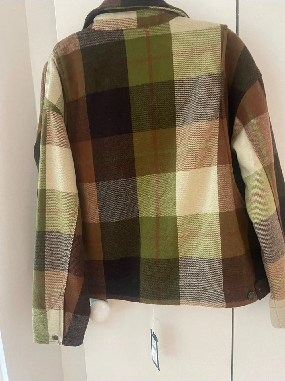 Alpine Design Green & Brown Plaid Zip-Front Shirt Jacket